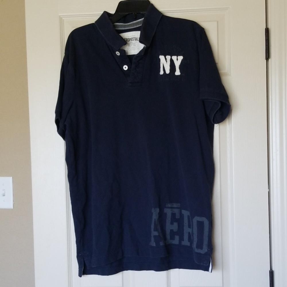 Mens navy blue Aeropostale polo